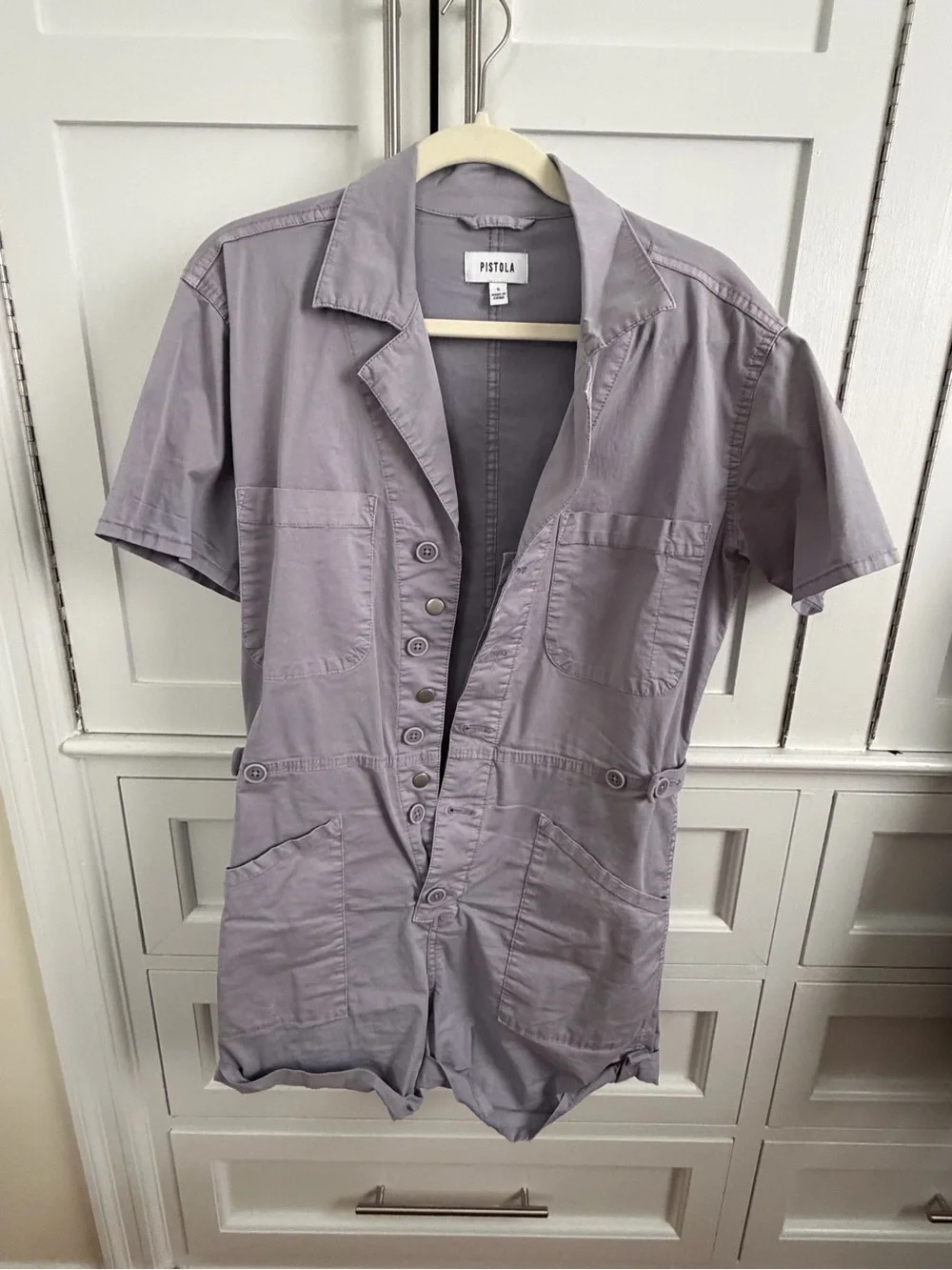 Pistola Lavender Short Sleeve Utility Romper